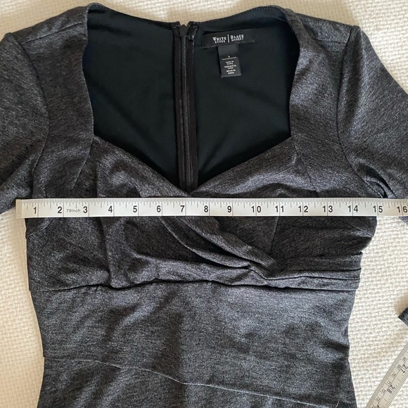 White House Black Market Charcoal Gray Dress Size 4 - Picture 7 of 15